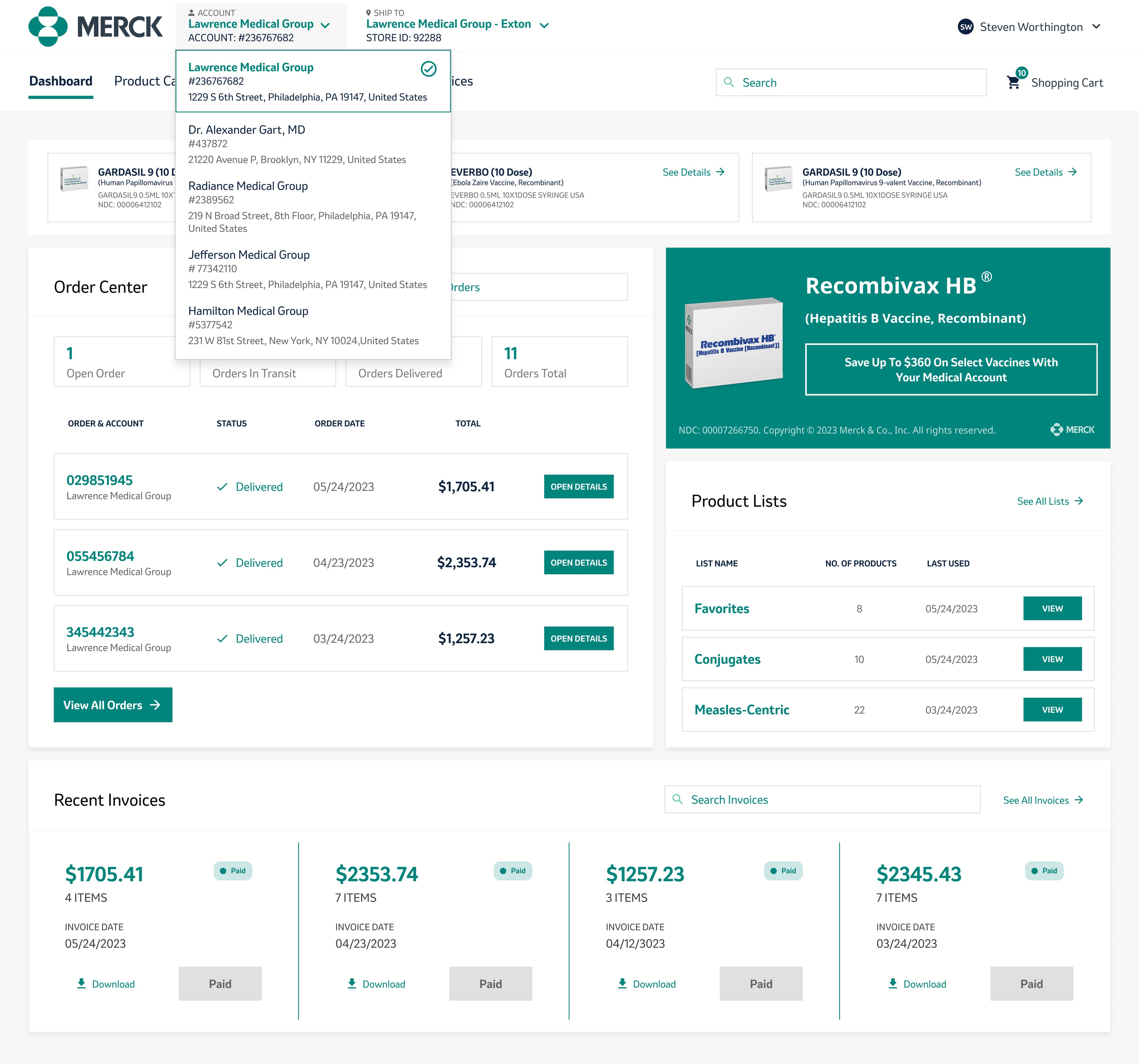Merck — Account Selection